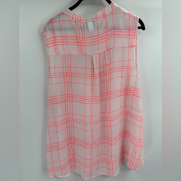 Torrid Womens Coral And Sheer White Sleeveless polyester Shirt Size 1x - Picture 7 of 15